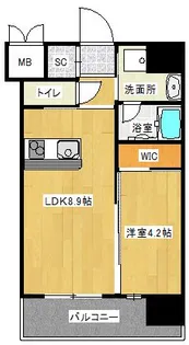 ラファセグランビア博多【5階】の間取り