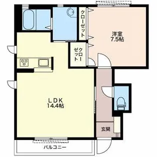 リベラルハイム A【1階】の間取り