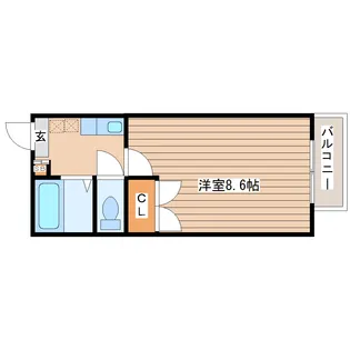 宮町クレスト【2階】の間取り