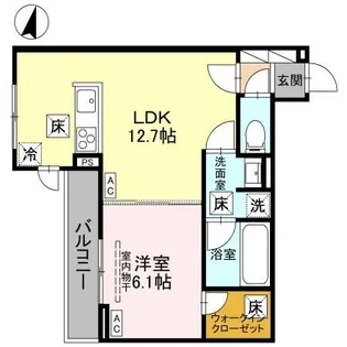 埼玉県さいたま市浦和区北浦和2【アパート】の間取り