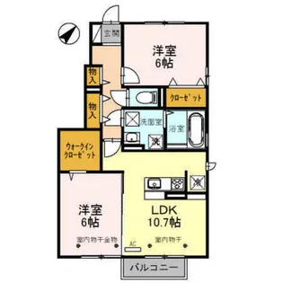 ジュネス東岩瀬【1階】の間取り