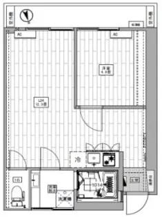 1LDKの間取り画像