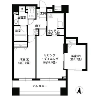 クリオ文京小石川【8階】の間取り