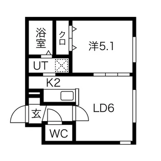 北海道札幌市西区西野一条2【マンション】の間取り