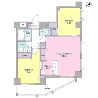 東京都大田区下丸子3【マンション】の間取り