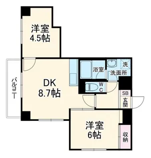 ウィスタリア山手【3階】の間取り