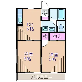 ハイツグランバレー【2階】の間取り