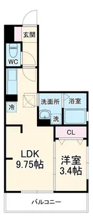 シャンブルK【2階】の間取り