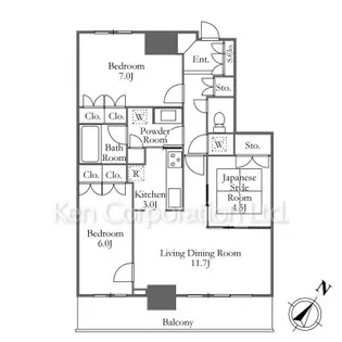 キャナルファーストタワー【29階】の間取り