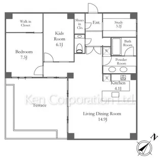 テラス岡本【3階】の間取り