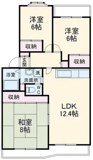 ロイヤルハイツ1【4階】の間取り