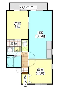 セジュールホリB棟【2階】の間取り