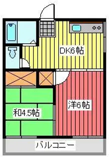 ハウス金子【2階】の間取り