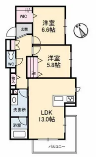 シャーメゾンステージ祇園【2階】の間取り