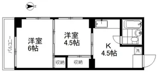富士見ハイツ【3階】の間取り