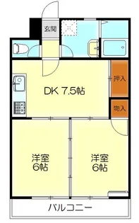 キャピトルアクア【4階】の間取り