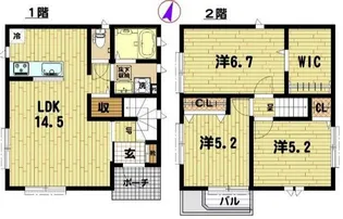 神奈川県横浜市港北区大倉山5【一戸建】の間取り