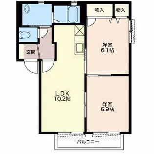 VILLAGE秋葉 A【1階】の間取り