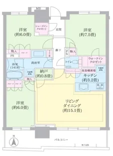 幕張ベイパーク ミッドスクエアタワー【42階】の間取り