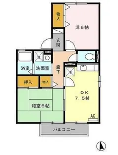 シャルマンコートA・B【1階】の間取り