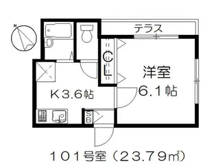 ヘーベルハイム【1階】の間取り
