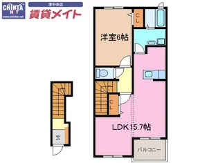 ルピナス B棟【2階】の間取り