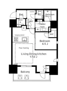 プラウド五反田【15階】の間取り