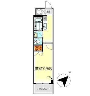 ライジングスクエア【5階】の間取り