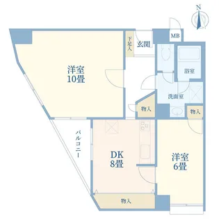 藤和三田コープII【13階】の間取り