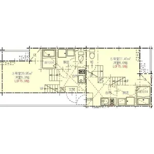 ハーモニーテラス黄金【2階】の間取り