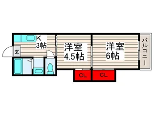 西新井平和荘【1階】の間取り