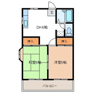 コーポフジ【2階】の間取り