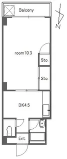 稲垣ハイツ【4階】の間取り