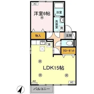 サニーコーポ A棟【1階】の間取り