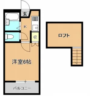 ユーハイム緑井B棟【1階】の間取り