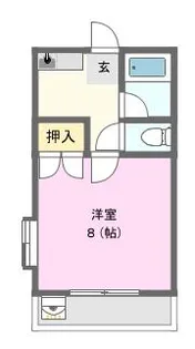 コーポサンエイト【1階】の間取り