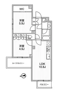 ディームス西早稲田【3階】の間取り