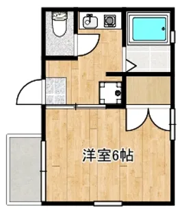 ハイツKASUMI B【2階】の間取り