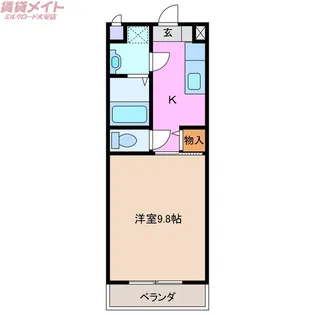 大安ヒルズII【3階】の間取り