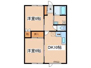 ハイツ藤【2階】の間取り