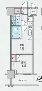 テラス浅草橋【7階】の間取り