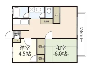 ハルハレーン【1階】の間取り