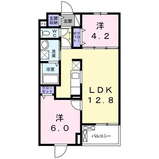 メゾンけやき【4階】の間取り