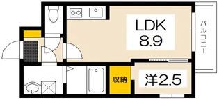 シャインライズ楽々園【1階】の間取り