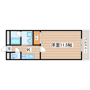 コージーコート高森B【3階】の間取り