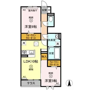 フェリス【1階】の間取り