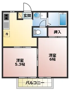 ピエス大門崎A【1階】の間取り