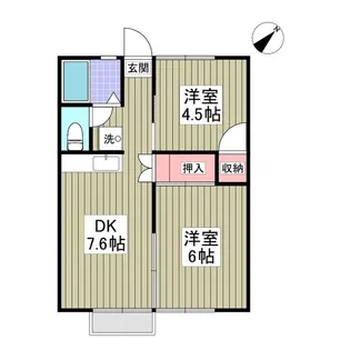 サンブルーム 土浦【2階】の間取り