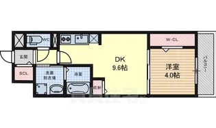 ロイヤルスクエア徳川【8階】の間取り