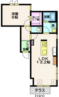 メゾンパークサイド【1階】の間取り